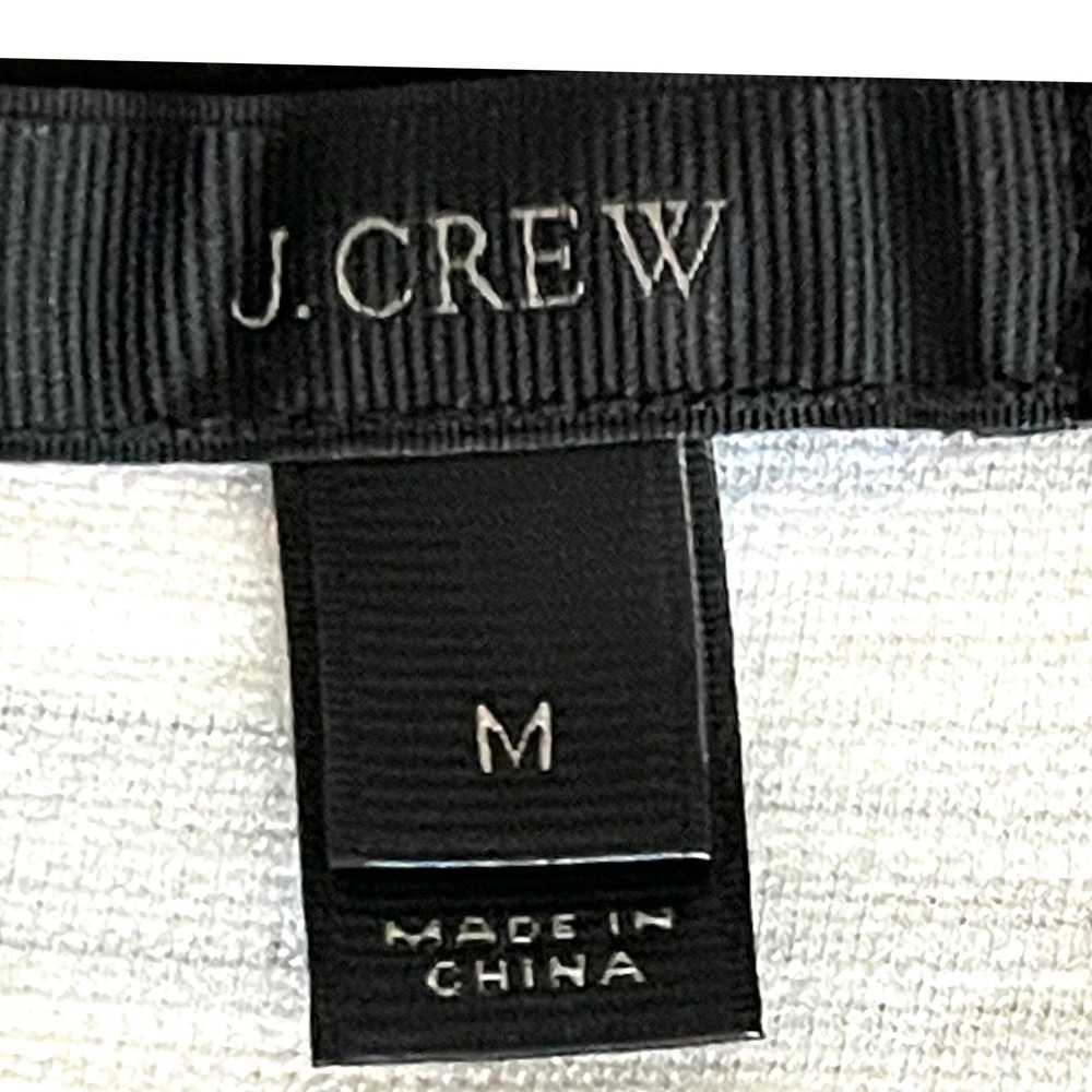 J.Crew Womens Black White Striped Short Sleeve Shift Dress Medium Stretch Cotton - Picture 7 of 13